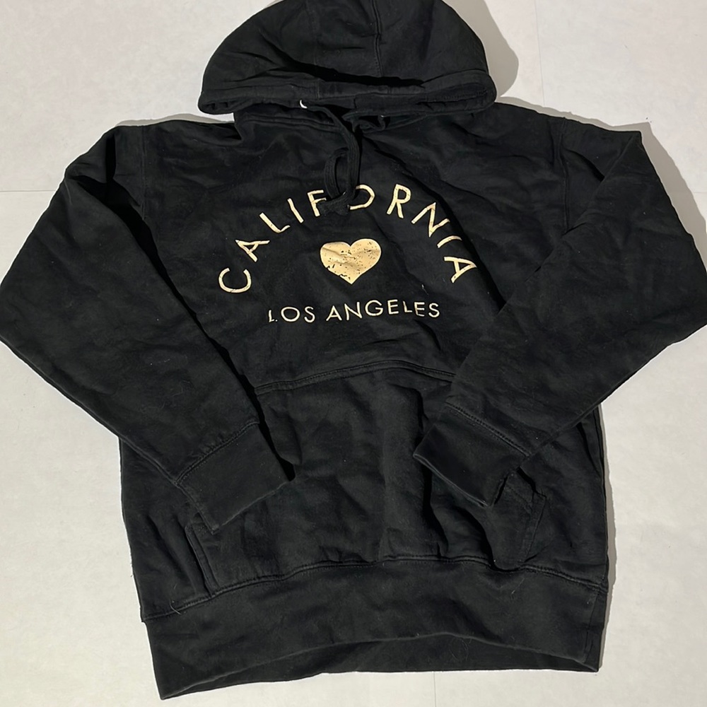 Los Angeles California black hoodie womens medium